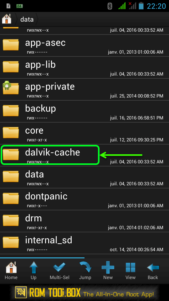 Répertoire data/dalvik-cache - augmenter stockage interne smartphone android