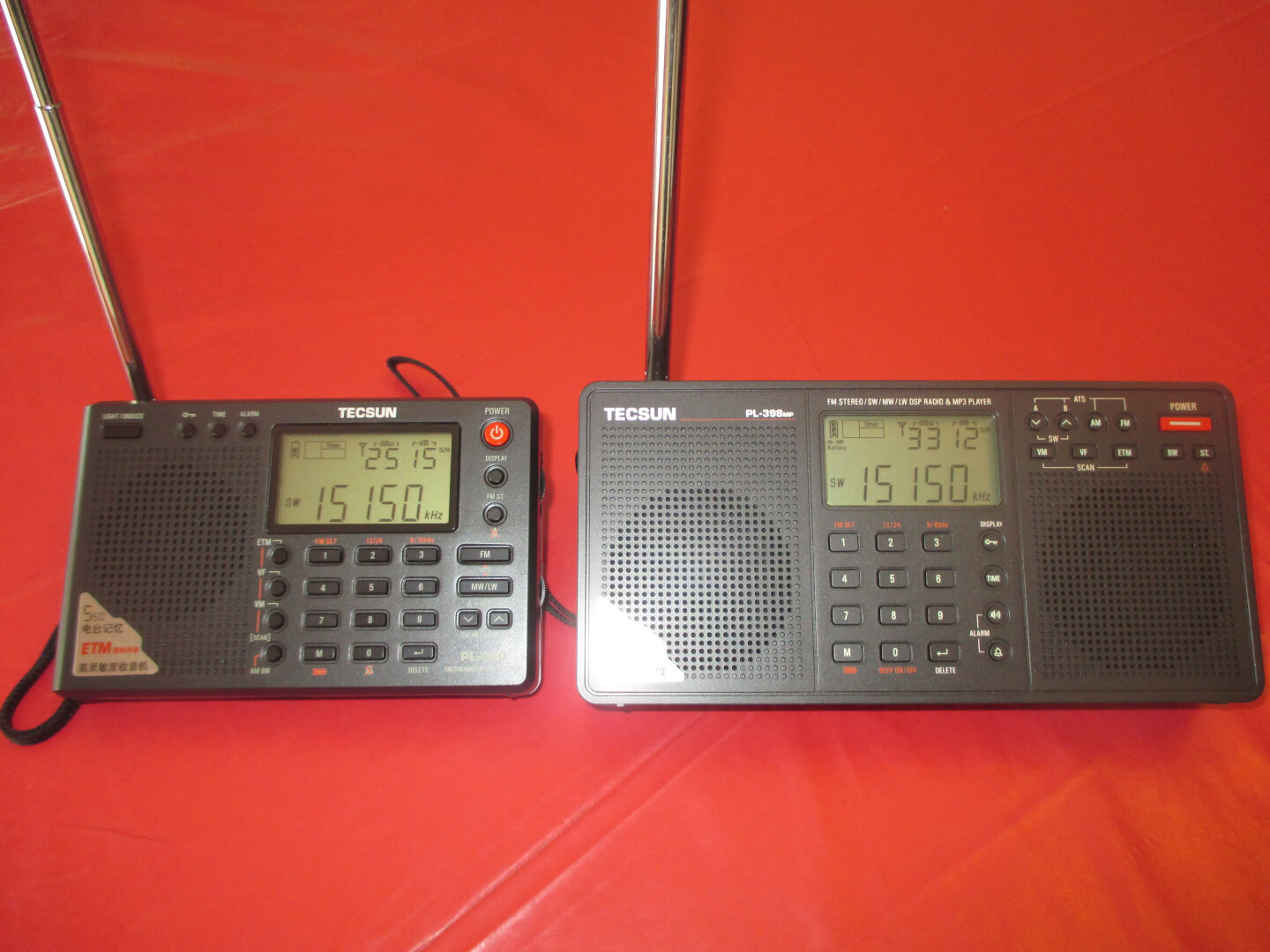 Radio Tecsun PL380 et PL398MP sur la bande SW